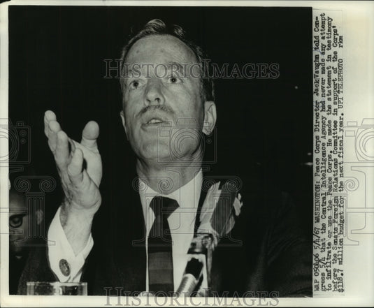 1967 Press Photo Peace Corps Director Jack Vaughn speaks to Congress - mjc08233 - Historic Images