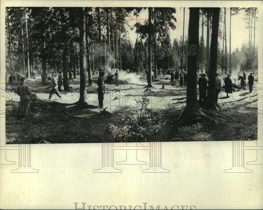 1966 Press Photo Russian Children on a camping trip run by the Pioneers-Historic Images