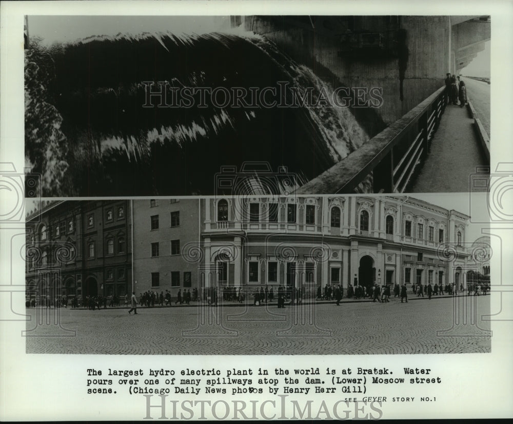 1967 Press Photo Largest hydro electric plant in the world in Bratsk, Russia-Historic Images