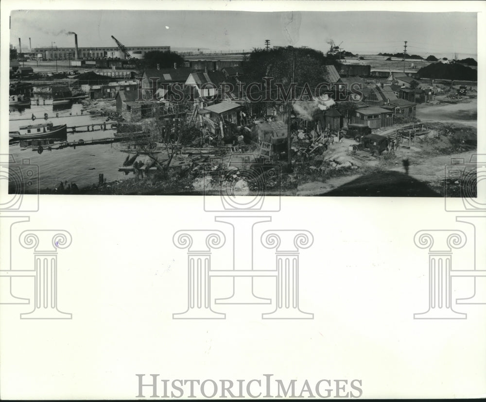 1938 Press Photo View of Jones Island squatter&#39;s colony - mjc08929- Historic Images