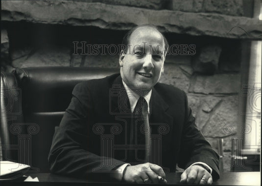 1990, Paul Strobel, Mukwonago School District Superintendent - Historic Images