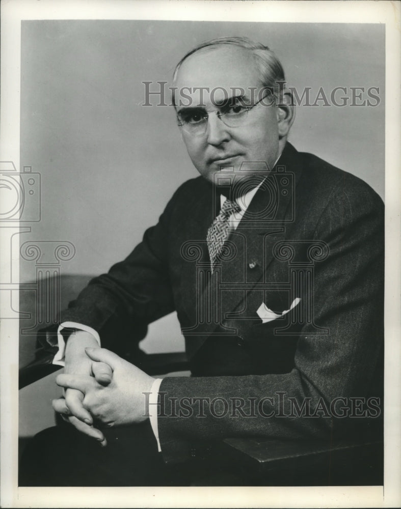 1948 Press Photo Portrait of Michigan Senator Arthur Vandenberg - mjc09285 - Historic Images