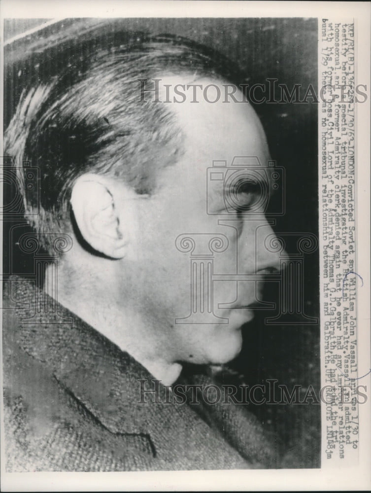 1963, Convicted Soviet spy William John Vassall- London, England - Historic Images