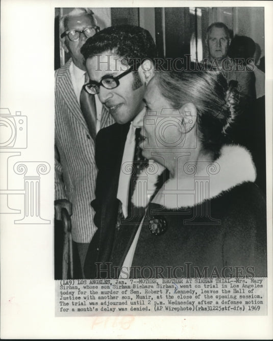 1969 Press Photo Mother of Man Accused of Assassinating Robert F. Kennedy - Historic Images