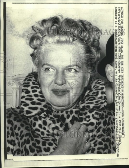 1962 Press Photo Barbara Rockefeller, Wife of Politician Winthrop Rockefeller - Historic Images