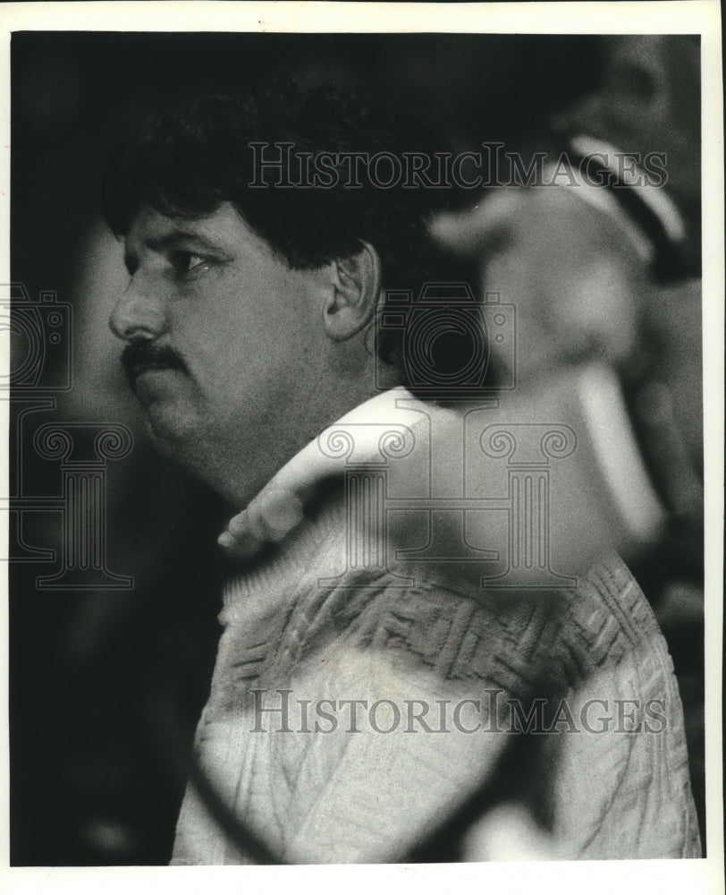 1994, John Strong, wrestling coach at Kettle Moraine High School, WI - Historic Images