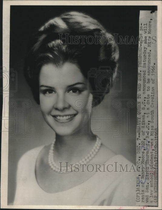 1966, Nancy Moore Senator Strom Thurmond's wife South Carolina - Historic Images