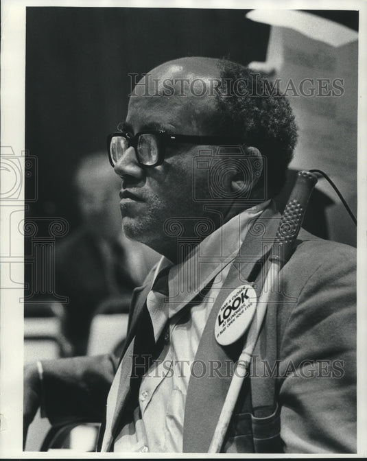 1978 Press Photo Edmond Taylor Milwaukee County Commission Handicapped Wisconsin - Historic Images