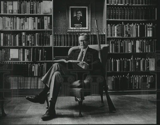 1977, Paul Starr, chief librarian at Carroll College - mjc10034 - Historic Images