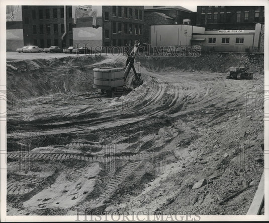 1967, Preparing Construction of Rasche's Tower in Milwaukee - Historic Images