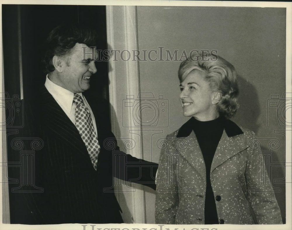 1974 Press Photo Al Ullman, Chairman of House Ways and Means Committee and wife - Historic Images