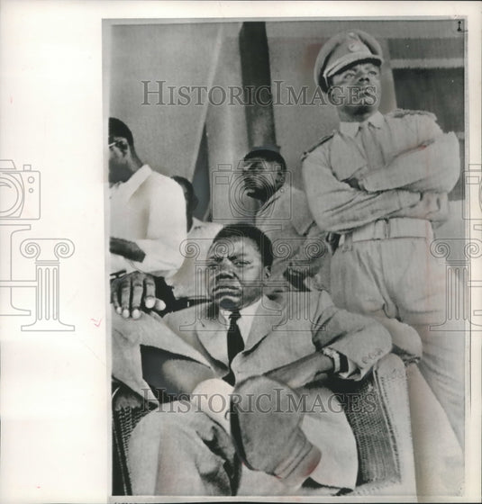 1961 Press Photo President Moise Tshombe of the Congo with guards - mjc10698 - Historic Images