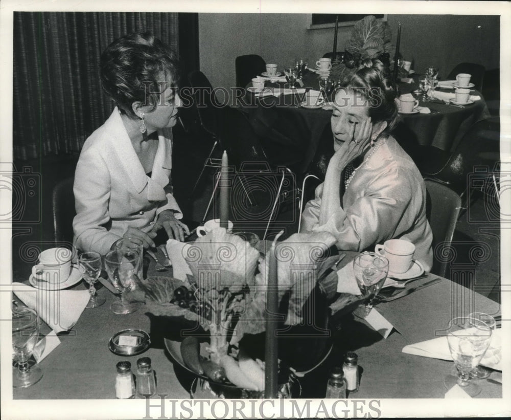 1965, Mrs. Warren Knowles &amp; Mrs. Alfred Lunt, Milwaukee, Wisconsin - Historic Images