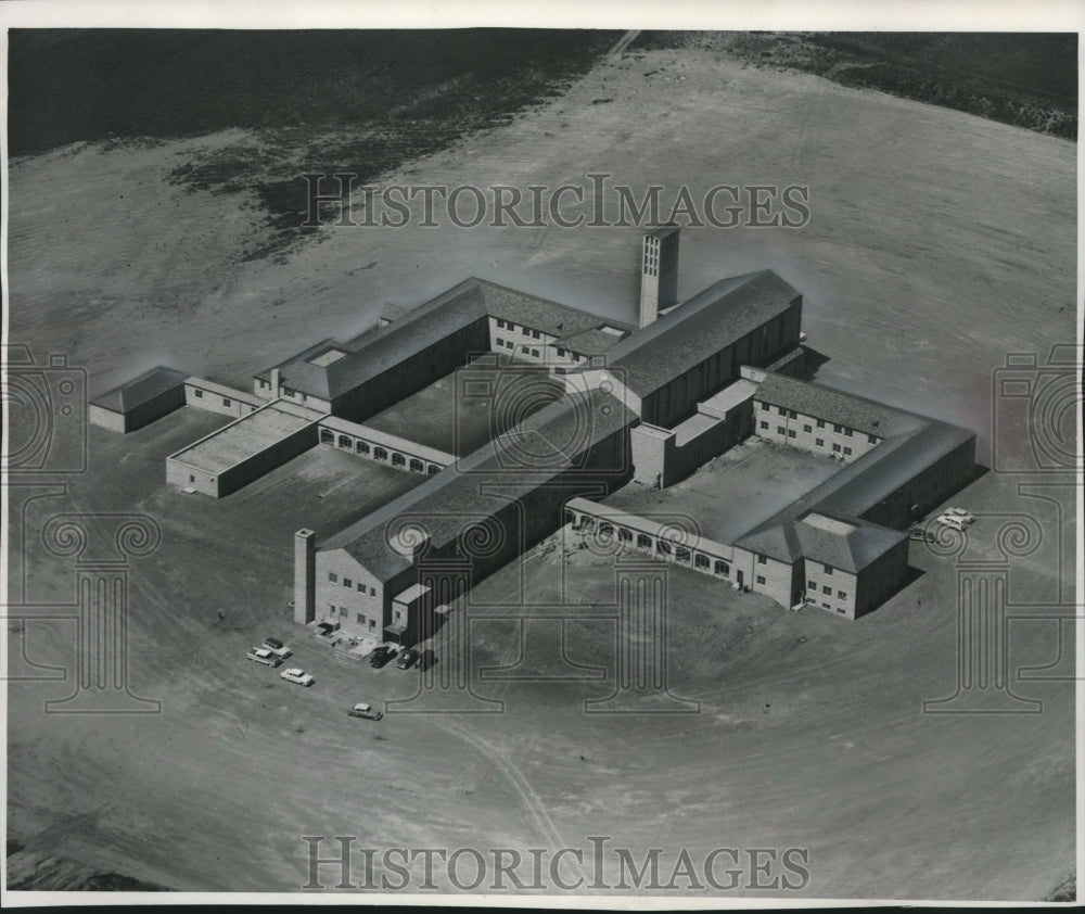 1958, Aerial view of Saint Norbert Abbey, United States. - mjc10822 - Historic Images