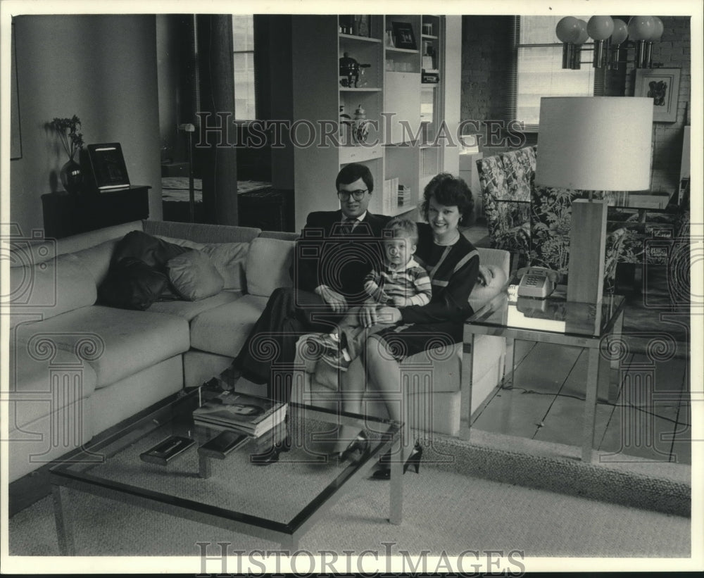 1984, Randy Nelson and family in renovated Third Ward home - Historic Images