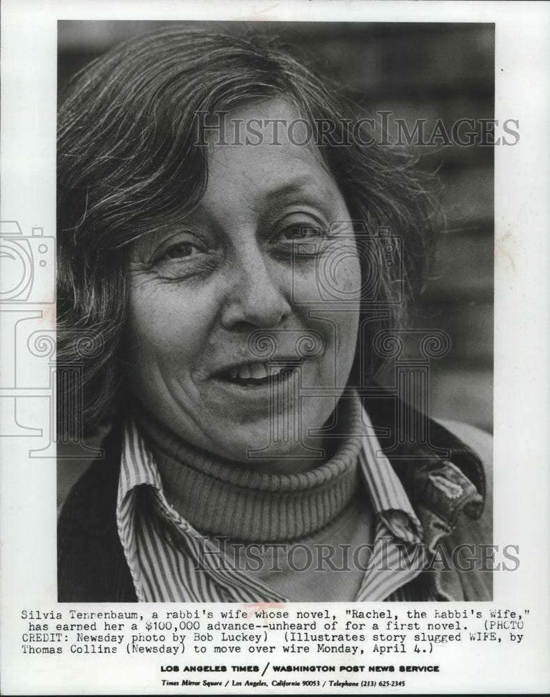 1977, Silvia Tennenbaum author of Rachel, the Rabbi&#39;s Wife - Historic Images