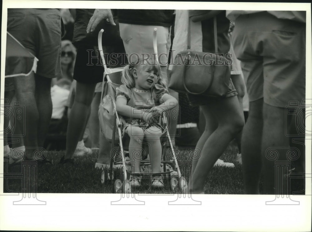 1993 Kaitlyn Wessing, 3, at Ticketmaster Legends Stage, Summerfest - Historic Images