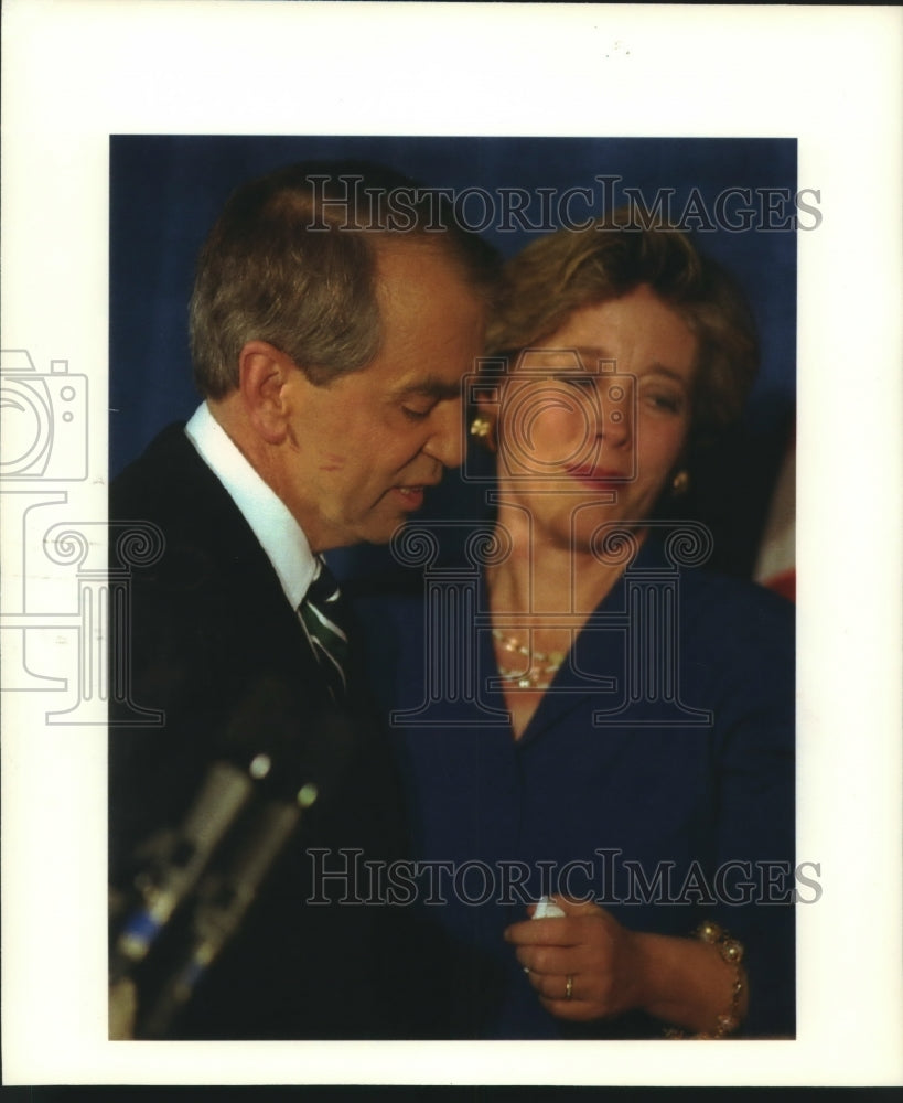 1992, Democratic presidential candidate Paul Tsongas & wife Niki - Historic Images