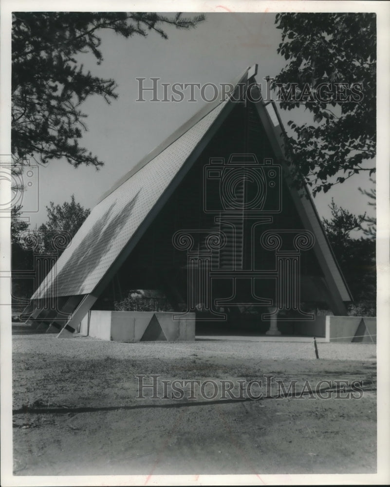 1958 Press Photo Migrant workers' Catholic shrine in Oconto, Wisconsin - Historic Images