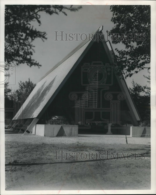 1958 Press Photo Migrant workers' Catholic shrine in Oconto, Wisconsin - Historic Images