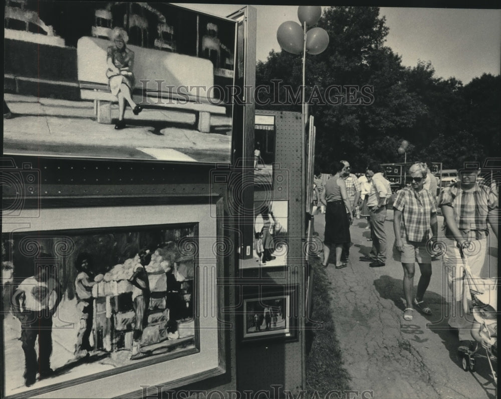 1983 Annual Mile of Art show, Cardinal Stritch College, Fox Point - Historic Images