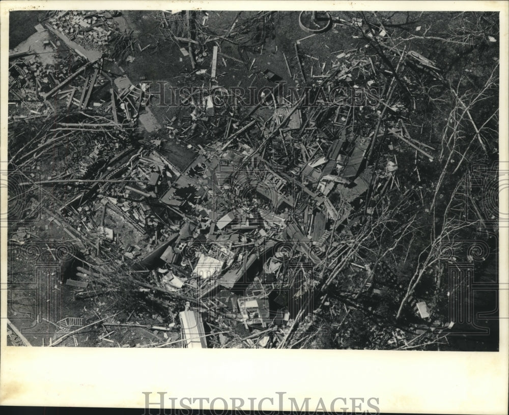 1984 Press Photo Aftermath of storm in Oneida County, Wisconsin - mjc11414 - Historic Images