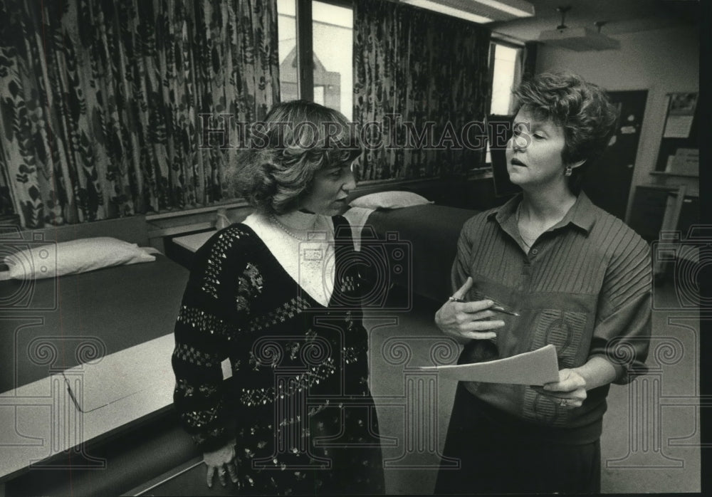 1990, Patricia Kenney, Judith De Mez, at Cardinal Stritch College - Historic Images