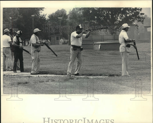 1983, Participants in Wisconsin State Trapshooting Championship - Historic Images