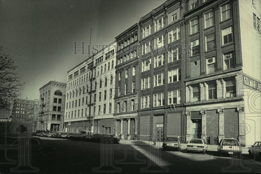 1984 Buildings in Milwaukee's historic Third Ward- Wisconsin - Historic Images
