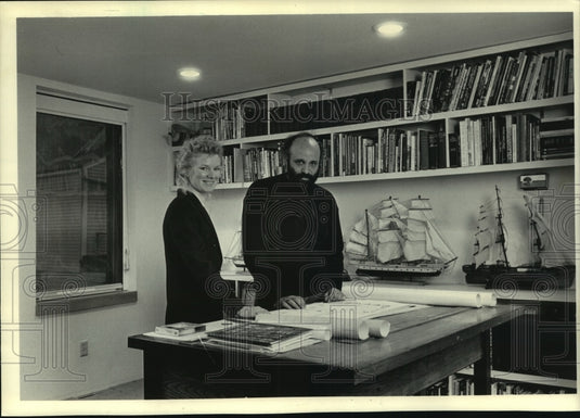 1984 Bridget and Marc Wolf's in their home, Third Ward Milwaukee - Historic Images