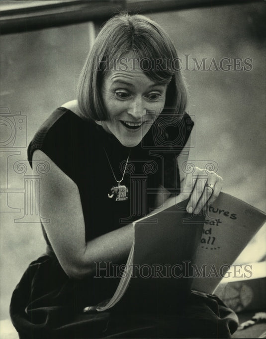 1987, Mary Tooley narrated tales at Whitefish Bay Public Library - Historic Images