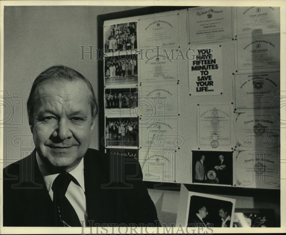 1984 Ernest Terrien, West Allis School Board member, Wisconsin - Historic Images
