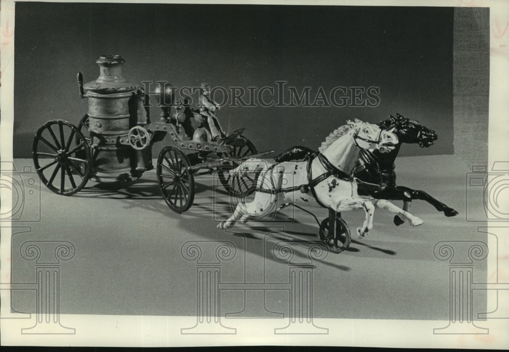 1975 Press Photo Antique pull-toy fire engine - mjc11909 - Historic Images