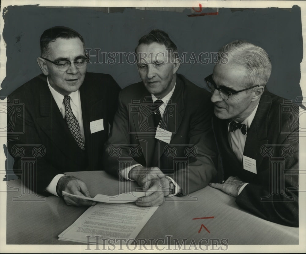1953, Dr. John Treacy, John Goldgruber and Dwight Chinnock, Wisconsin - Historic Images