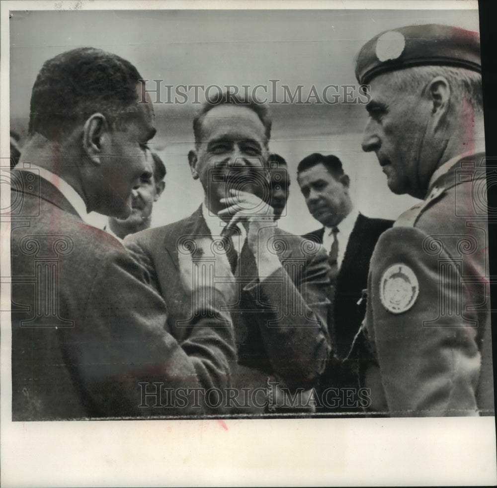 1960 Press Photo United Nations Sec. Gen. Dag Hammarskjold at trip to the Congo - Historic Images