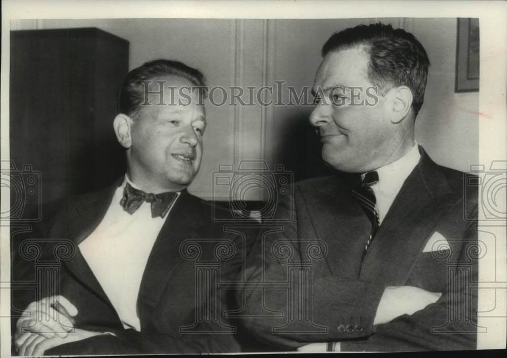 1955 UN Sec. Gen. Dag Hammarskjold with Henry Cabot Lodge Jr. - Historic Images
