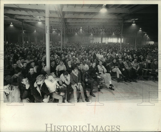 1967, Allen-Bradley Co. Employees Vote Before Strike, Milwaukee - Historic Images