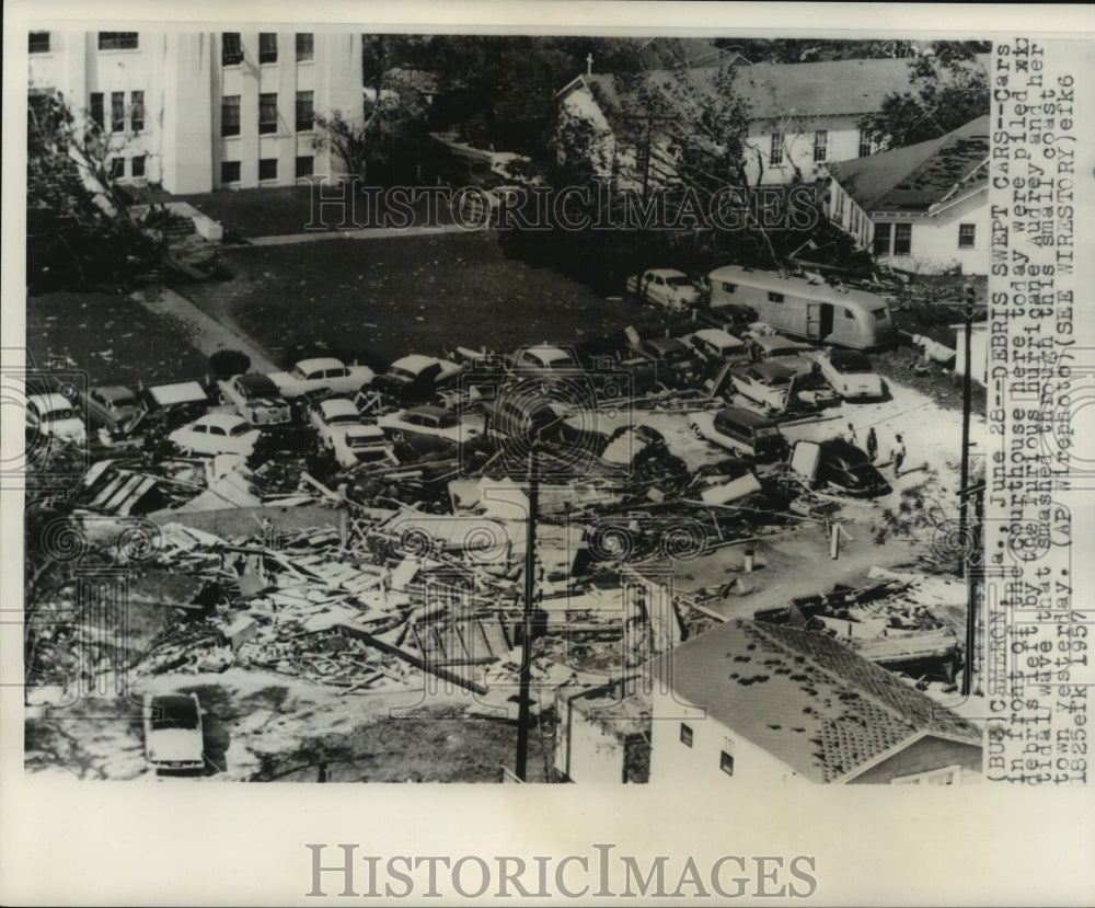 1857, The devastation left by Hurricane Audrey in Cameron, Louisiana - Historic Images