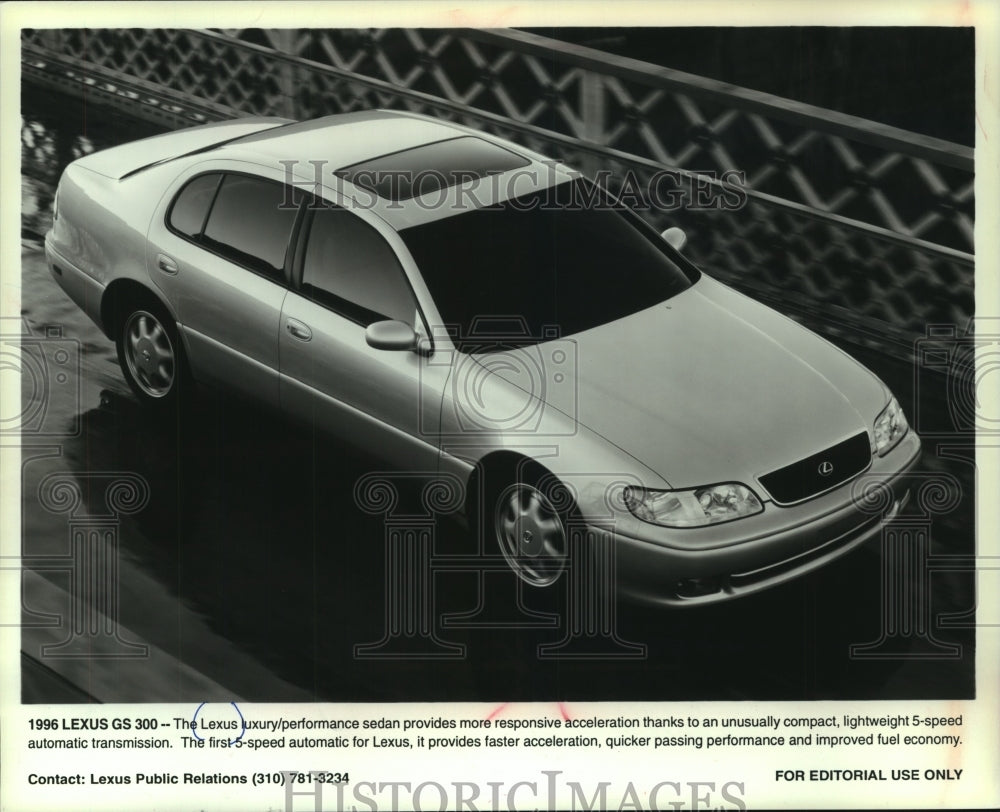 1996 Lexus GS300 with 3.0-liter 1-6 engine, 220 horsepower. - Historic Images