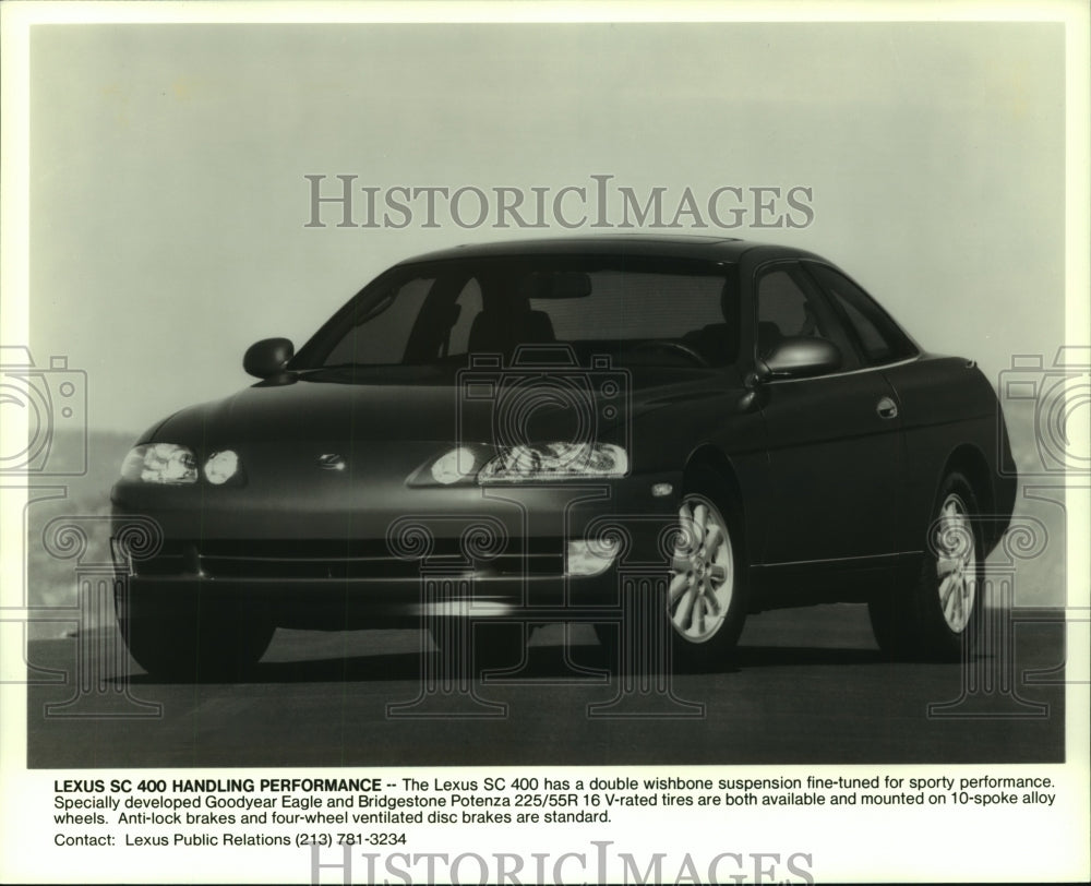 1992 Press Photo Lexus Sc 400 by Toyota's luxury car division - mjc12284 - Historic Images