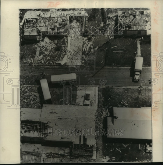 1957 Press Photo Tornado damaged homes in Tyler, Texas - mjc12298 - Historic Images