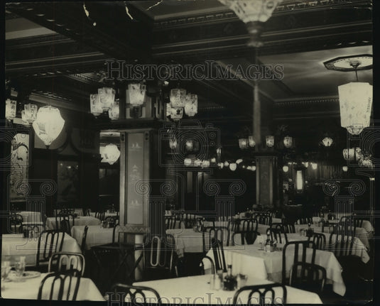 1932, Dinning room at Charlie Toy's Restaurant - mjc12394 - Historic Images