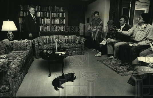 1988, Social activist & YMCA board chairman Stuart Tisdale, Wisconsin - Historic Images