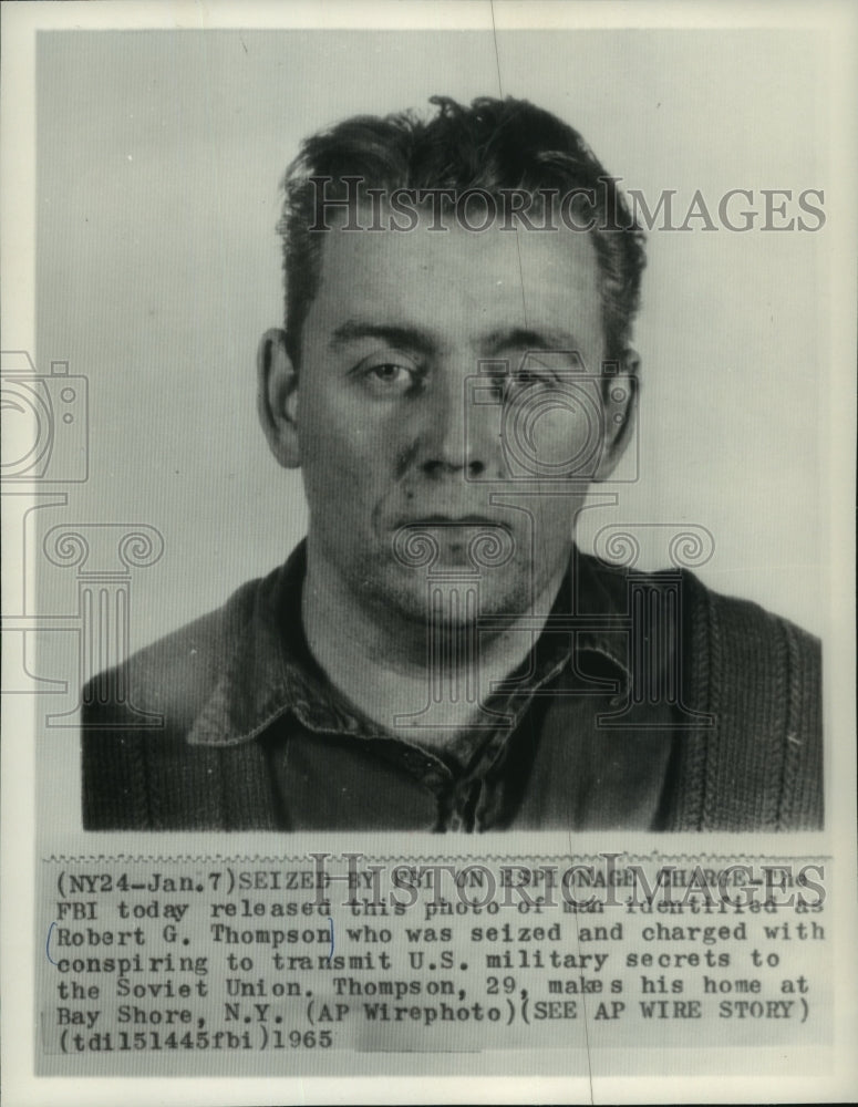 1965, Robert G. Thompson seized by FBI on espionage charges - Historic Images