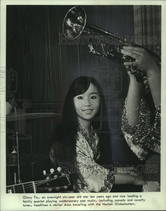 1969 Press Photo Pianist Ginny Tiu, leads a family musical group at age 16. - Historic Images