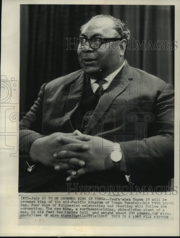 1967 Press Photo Taufa'ahau Tupou IV to be crowned king of Tonga - mjc12895 - Historic Images