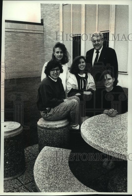 1990, Thorp High School parliamentary procedure team, Wisconsin - Historic Images