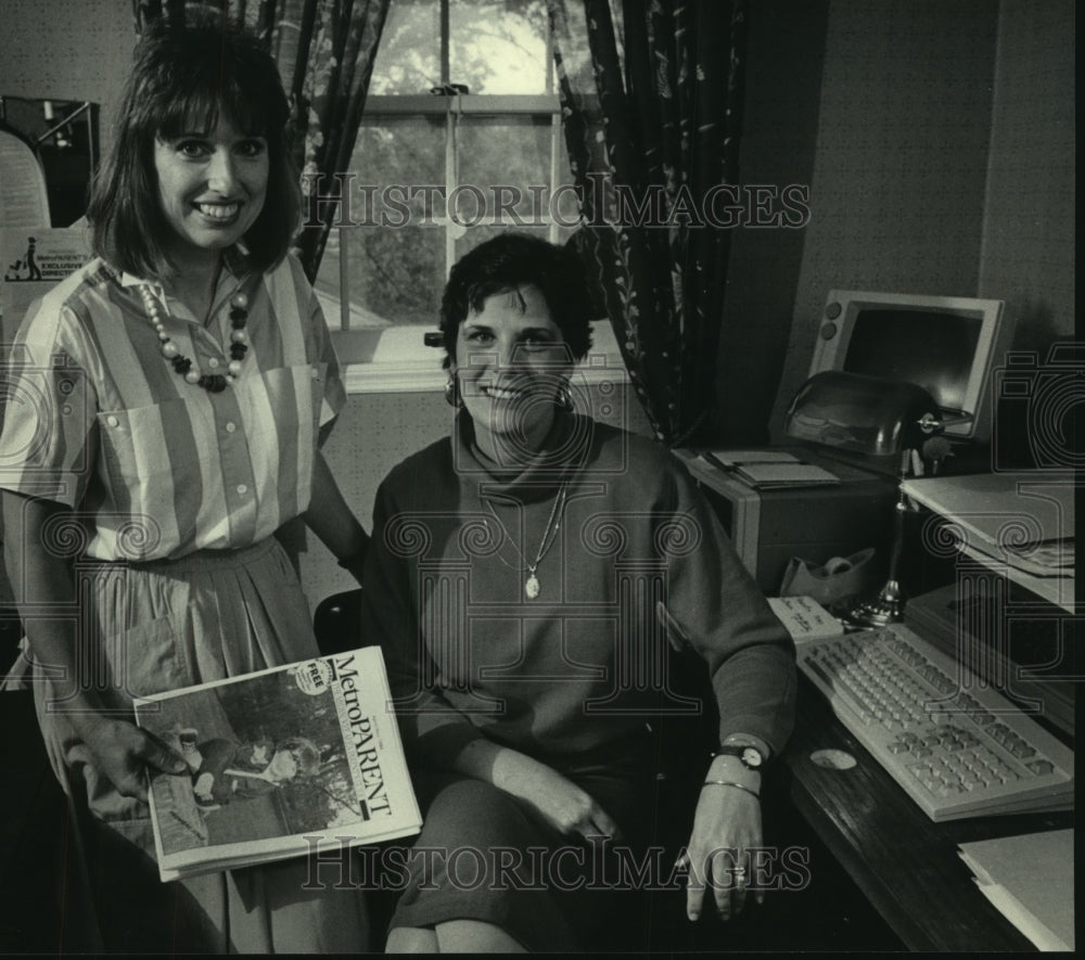 1986 Press Photo Editors of MetroPARENT Cynthia Swanson and Barbara Eckl - Historic Images