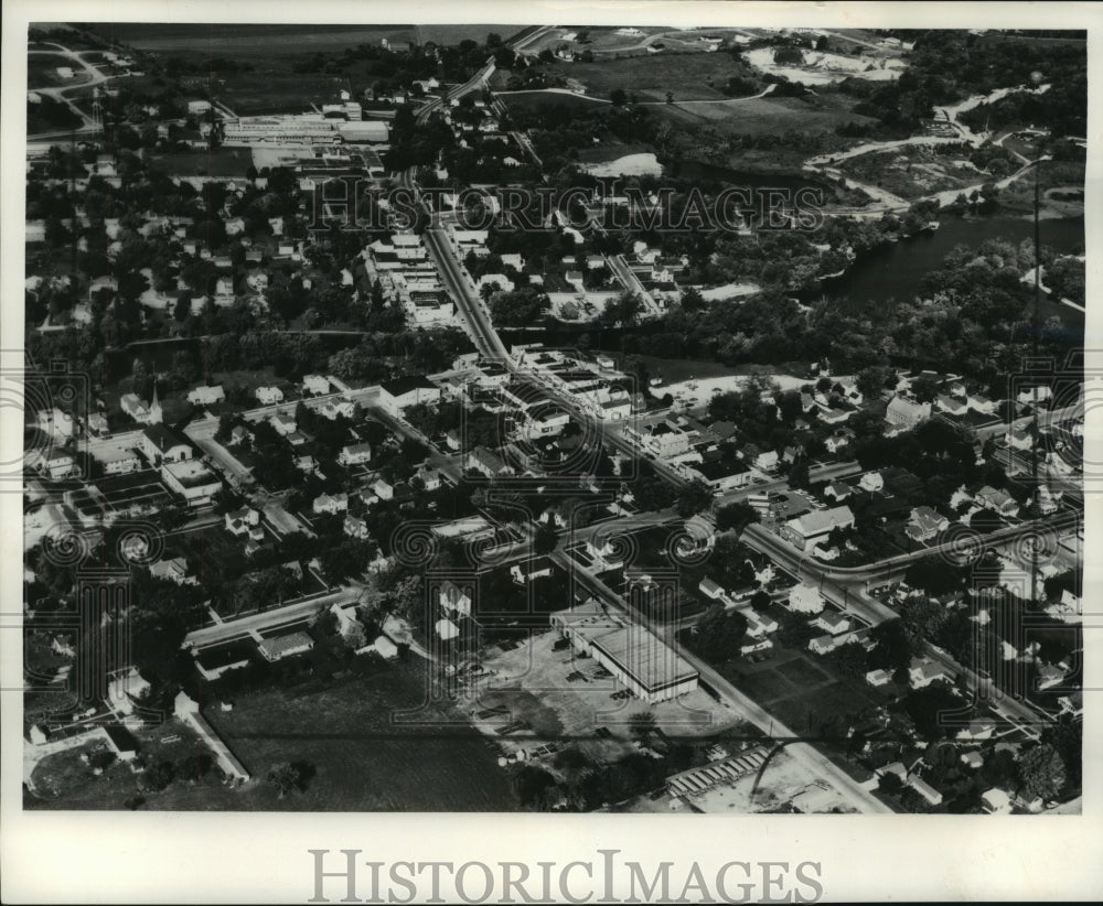 1965, Aerial view of Highway 36 in Wisconsin, a main artery - Historic Images