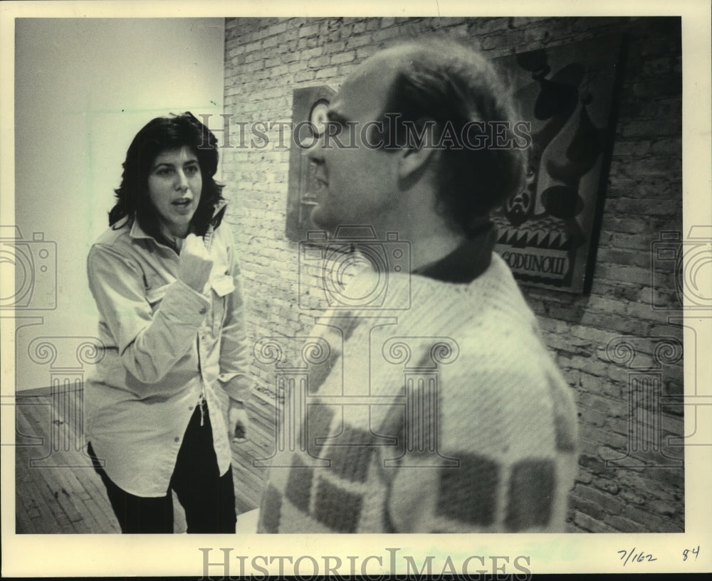 1984 Press Photo Francesca Zambello gives acting advice to Nicholas Saverine - Historic Images